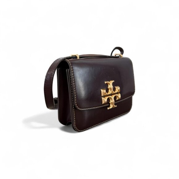 Tory Burch Eleanor Small Bag | Tempranillo Burgundy Leather Crossbody/Shoulder - Picture 3 of 7